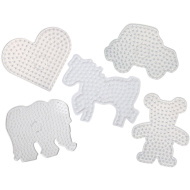 PlayBox: XL méretű vasalható gyöngy alaplap készlet - 5db, vegyes formák