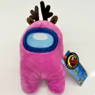 Among Us rózsaszín színű plüss agancs fejdísszel 20cm