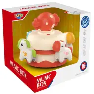 Zenélő doboz narancssárga színben