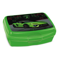 Ars Una: Zöld Lamborghini uzsonnás doboz 16,5x6x13,5cm