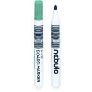 Nebulo: WhiteBoard marker kúpos hegyű táblafilc zöld színben