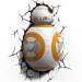 Star Wars BB-8 Droid 3D LED Fali lámpa