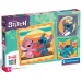 Disney Stitch és Angel 3x48db-os Supercolor puzzle - Clementoni