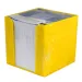 Jegyzettömb citromsárga tartóban 750 lapos 9x9x9cm