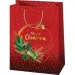 Merry Christmas piros nagy méretű ajándéktáska 24x35x9cm