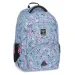 Ars Una: Pearl Blossom Blue virágos ergonomikus iskolatáska, hátizsák 33x45x24cm