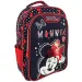 Must: Minnie egeres sötétkék-piros iskolatáska, hátizsák 32x18x43cm