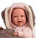 Lala nevető kislány újszülött baba takaróval 40 cm