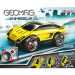 Geomag Wheels: Sárga versenyautó 20db-os készlet