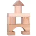 Natúr fa építőkocka 50db