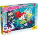 Ariel a kis hableány 2 az 1-ben 60db-os puzzle és színező 50x35cm - Lisciani