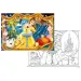 A szépség és a szörnyeteg Belle 2 az 1-ben 108db-os puzzle és színező 70x50cm - Lisciani