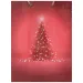 Ajándéktáska Piros színben karácsonyfa mintázattal 17,5x22,5x9,5cm