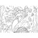 Ariel a kis hableány 2 az 1-ben 48db-os puzzle és színező 35x25cm - Lisciani