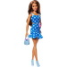 Barbie: Fashionista stílusos baba kék ruhában vércukormérővel - Mattel