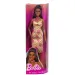 Barbie: Fashionista stílusos baba kockás, virágos mintás ruhácskában - Mattel