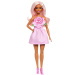 Barbie: Fashionista stílusos baba rózsás ruhában - Mattel
