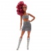 Barbie Looks vörös hajú baba ezüst ruhában - Mattel