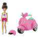 Barbie On The Go: Baba rózsaszín robogóval - Mattel