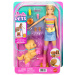 Barbie Kutyasétáltó Görkoris Szett - Szőke Baba - Mattel