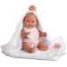 Bebita újszülött baba fürdőköpennyel 26cm-es - Llorens
