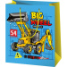 Big Wheel Munkagép mintás nagy méretű ajándéktáska 26x13x33cm