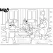 Bluey és barátai 2 az 1-ben 4x48db-os maxi padló puzzle és színező 35x25cm - Lisciani