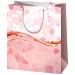 Rózsaszín szíves normál méretű exkluzív ajándéktáska 11x6x14cm