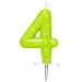 Csillagos számgyertya 4-es