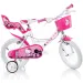 Hello Kitty rózsaszín-fehér gyerek bicikli 14-es méretben  - Dino Bikes kerékpár
