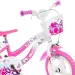 Flappy 12” gyerek bicikli kosárral és babaüléssel rózsaszín-fehér színben - Dino Bikes kerékpár
