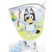 Bluey 12” gyerek bicikli kulacstartóval és oldalkerekekkel fehér-kék-zöld színben – Dino Bikes kerékpár