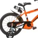 R88 14” gyerek bicikli kulacstartóval és oldalkerekekkel narancssárga-fekete színben – Dino Bikes kerékpár