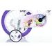 Unicorn Academy 16” gyerek bicikli kosárral és babaüléssel lila-fehér színben – Dino Bikes kerékpár