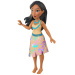 Disney hercegnők: Mini Pocahontas hercegnő baba fényes szoknyával - Mattel