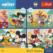 Disney Mickey egér és barátai – 4 x 88 db-os Premium Plus Kids puzzle – Trefl