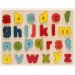 Színes fa formaillesztő puzzle ABC kisbetűkkel 26db-os készlet