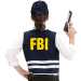 FBI ügynök mellény sapkával 140cm