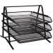 Spirit: Fekete fémhálós, három szintes irattartó tálca