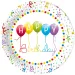 Színes szülinapos „Happy Birthday” feliratú papírtányér 8db-os szett