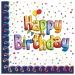 Szivárványos szülinapi "Happy Birthday" feliratú papírszalvéta 20db-os csomag