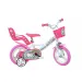 Hello Kitty rózsaszín-fehér gyerek bicikli 12-es méretben - Dino Bikes kerékpár