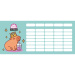 ICO: Lizzysuli Lollipop Capybara mintás egylapos, kétoldalas órarend