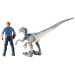 Jurassic World: Kék velociraptor és Owen játékfigura szett - Mattel