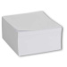 Kocka jegyzettömb 8,5x8,5x4cm-es 500 lapos fehér ragasztott