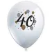 "40" év mintás latex lufi 6db-os szett