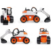 LENA: GIGA TRUCKS órás markoló narancssárga színben 63 cm
