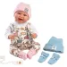 Llorens: 2 az 1-ben Tala és Talo 44cm-es újszülött baba hanggal, rózsaszín és kék kiegészítőkkel