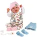Llorens: 2 az 1-ben Tala és Talo 44cm-es újszülött baba hanggal, rózsaszín és kék kiegészítőkkel