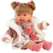 Llorens: Alexandra 42cm-es síró baba cumival állatos ruhában